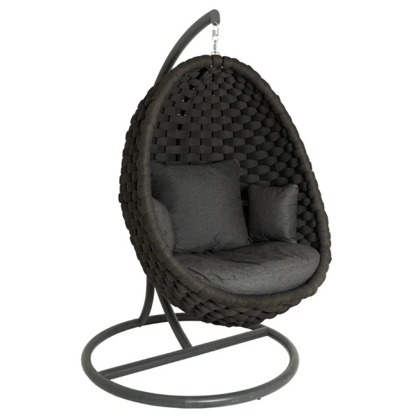 Cordial Luxe Lucy Chair by Alexander Rose – Designer Outdoor Curved Cocoon Lounger with Cushions & Base/Frame Options