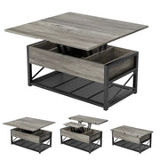 3‑in‑1 Lift‑Top Coffee Table – Wood‑Finish Table with Hidden Storage & Adjustable Height for Small Spaces