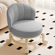 Mobile Rolling Stool with Wheels – 360° Swivel Low Pulley Seat for Entry, Dressing & Kids (with Optional Backrest)