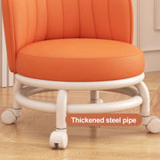 Mobile Rolling Stool with Wheels – 360° Swivel Low Pulley Seat for Entry, Dressing & Kids (with Optional Backrest)