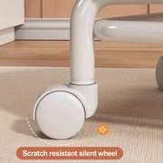 Mobile Rolling Stool with Wheels – 360° Swivel Low Pulley Seat for Entry, Dressing & Kids (with Optional Backrest)