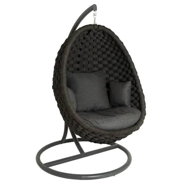 Cordial Luxe Lucy Chair by Alexander Rose – Designer Outdoor Curved Cocoon Lounger with Cushions & Base/Frame Options