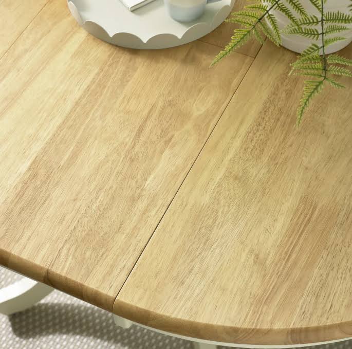 Wooden Extendable Dining Table with Pedestal Leg Round - Seats 4-6 - Image 3